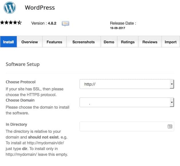 Install Wordpress