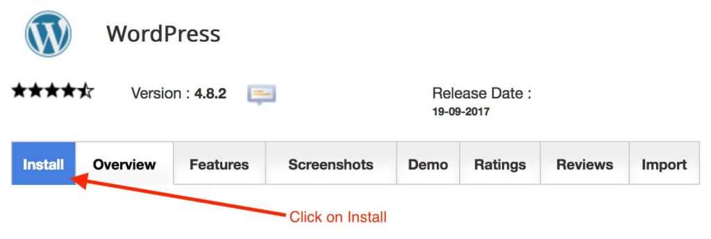 Click on Install