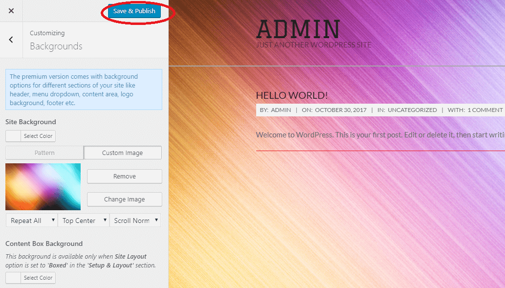 How to Add a Background Image in WordPress - WpStairs