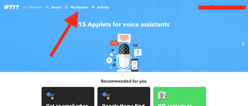 Landing Page IFTTT