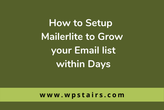 How to setup mailerlite to grow your email list within days