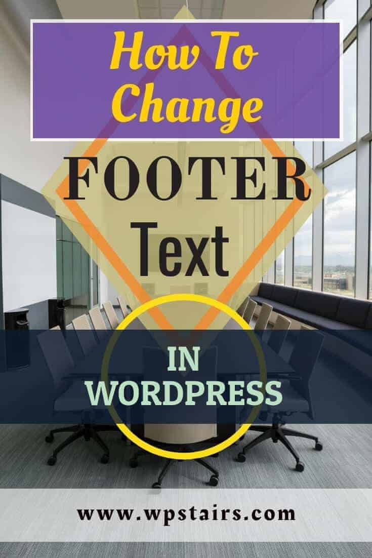 How to change footer text in wordpress