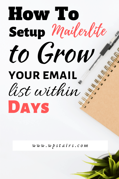 How to setup mailerlite to grow your email list within day