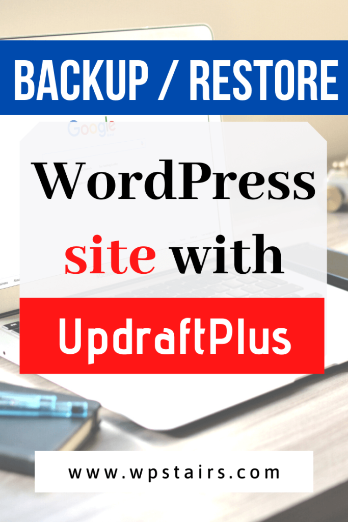 Backup / restore WordPress site with UpdraftPlus