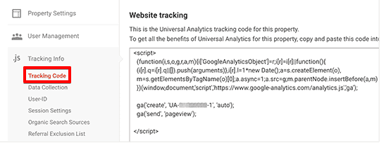 Tracking Code