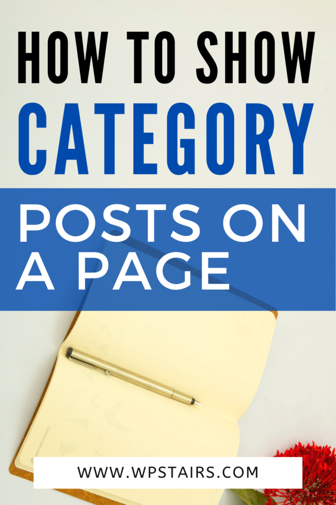 How to show category posts on a page