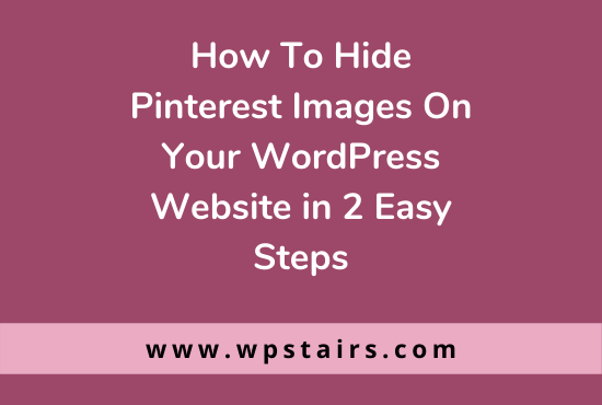 How To Hide Pinterest Images On Your WordPress Website in 2 Easy Steps